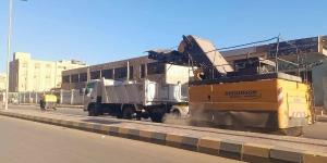 رفع كفاءة النظافة العامة بشوارع حي شرق كفر الشيخ