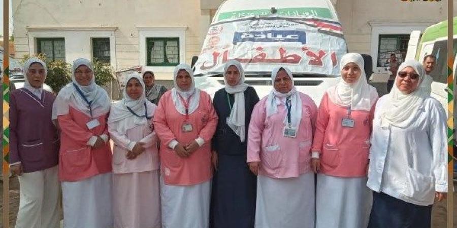 تقديم 2500خدمة طبية خلال قافلة مجانية لصحة بني سويف في قرية الشوبك بإهناسيا