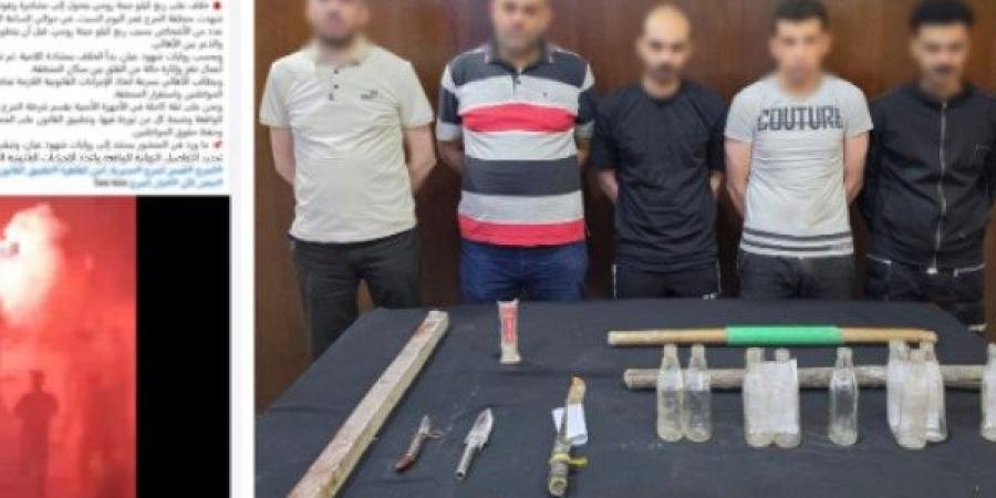 خلافات على البيع تنتهى بمشاجرة بالأسلحة البيضاء والألعاب النارية داخل محل بالمرج