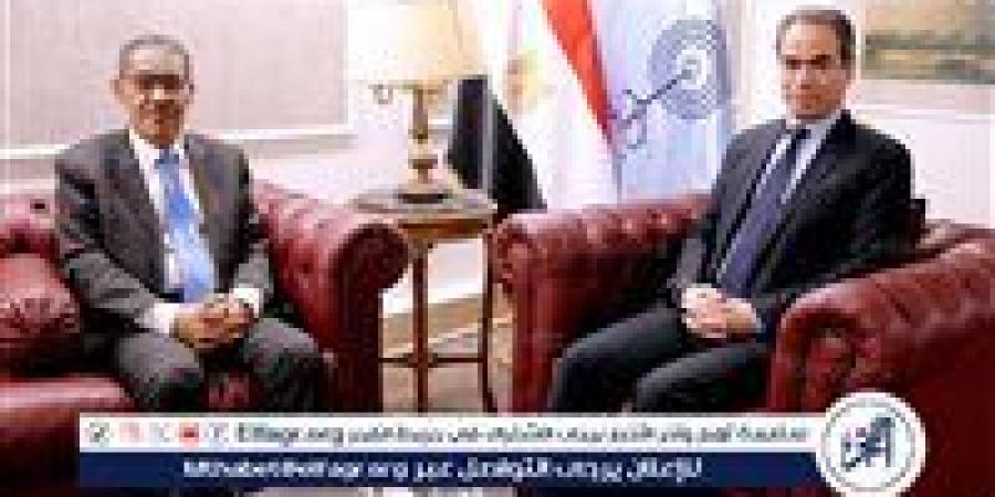 المسلماني يستقبل ضياء رشوان قبيل ظهوره في برنامج «من ماسبيرو»