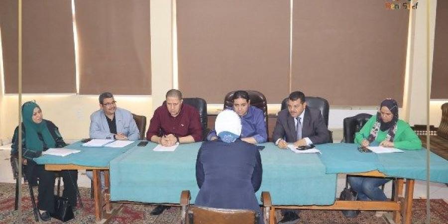 نائب محافظ بني سويف يتابع الاختبارات القبلية للمتقدمين للبرامج التدريبية المتخصصة