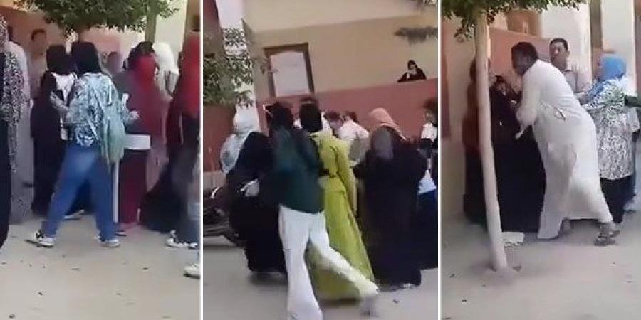 بعد رفضها الغش.. أولياء أمور ينهالون بالضرب على معلمة داخل مدرسة